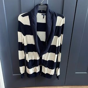 Splendid Striped Navy and Cream Wool Blend Sweater
